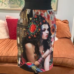 Graphic Bollywood Themed Skirt
